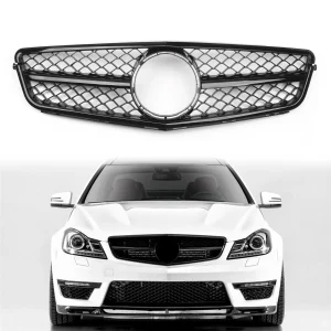 Artudatech AMG Zwart Voorbumper Grille Grill Fit C-Klasse Benz W204 C300 C350 2008-2014