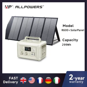 ALLPOWERS R600 draagbare krachtcentrale met draagbaar zonnepaneel (optie) Pure Sinus 299Wh Outdoor Solar Generator Camping UPS