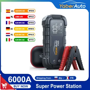 6000A Jump Starter 150W DC PD45W Auto-acculader 3,3 LED-scherm 600 lumen Zaklamp Batterijlader Superstartapparaat