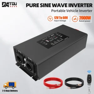 DATOUBOSS Duitsland Magazijn DN-03 Serie Zuivere Sinus Inverter DC 12V 24V 48V naar AC 220V Continu Vermogen 2000W Auto Omvormer