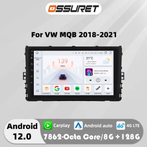 4G Carplay Android Auto Auto Radio Voor Volkswagen Vw Mqb Polo Vi Jetta Mk7 T6 Bora 2018 -2021 Mulitmedia Speler Gps Navi Stereo Stereo