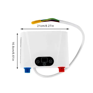Keuken Wandmontage Tankloze Boiler Raakt Bedieningspaneel Led Display 5.5kw 30-55 ℃ Snelle Verwarming Elektrische Boiler