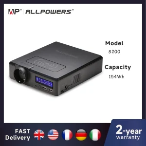 ALLPOWERS 200W zonne-powerbank 154Wh 41600mAh externe batterijlader Powerstation draagbare generator noodstroomvoorziening