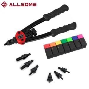Allsome BT-605 Klinkhamer Moer Pistolen Auto Klinknagel Gereedschap 12 "Klinkmachine Moer Gereedschap Hand Invoegen Klinknagel Moer Gereedschap Handma