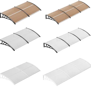 Deur Luifel Gebogen Raam Luifel Duurzaam Polycarbonaat En Abs Structuur, Patio Veranda Buiten Luifel Regen Sneeuw Schuilplaats