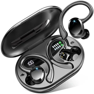 Draadloze oordopjes, Bluetooth 5.3-oordopjes Stereobas, microfoon met ruisonderdrukking in het oor, oortelefoon IP7 waterdichte sport, 40 uur afspelen
