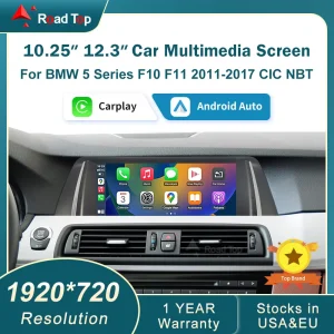10.25 12.3 RoadTop Voor BMW 5 Serie 2011-2017 F10 F11 Draadloze CarPlay Android Auto Multimedia Radio Linux speler Airplay