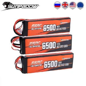 Sunpadow 2S Lipo Batterij Voor 6500Mah 7.4V 70c 100c Met Trx Plug Voor Rc Buggy Truggy Voertuigen Auto Boot Truck Race Hobby