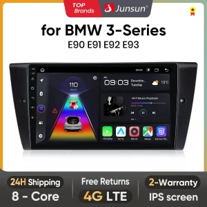 Junsun Voor Bmw 3-Series E90 E91 E92 E93 Autoradio Draadloze Carplay Android Auto Auto Intelligente Systemen Geen 2 Din 2din Dvd