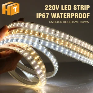 220V Led Strip 2835 Hoge Veiligheid Hoge Helderheid 120 Leds/M Flexibele Led Light Outdoor Waterdichte Led Strip licht.