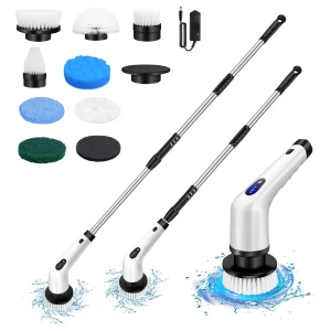 DayPlus draadloze elektrische reinigingsborstel 10-in-1 multifunctionele spin-scrubber keuken badkamer reinigingsborstel roterende reiniger