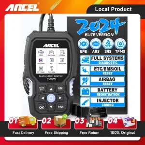 Ancel Vod700 All Systeem Obd2 Scanner Past Voor Volvo Auto Code Lezer Abs Bloeding Injector Olie Reset Obd2 Diagnostische Scan Tool