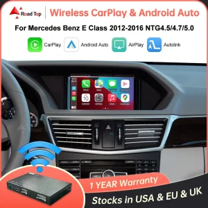 Draadloze Carplay Voor Mercedes Benz E-Klasse W212 E Coupe C207 2012-2016 Met Android Auto Mirror Link Airplay Auto Play Functies