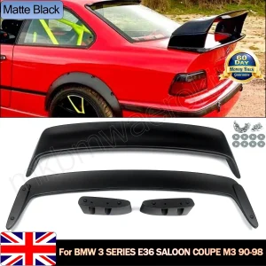 Voor Bmw 3 Series E36 M3 Sedan Coupe Ltw Gt Stijl Achterboot Spoiler Vleugel Zwart