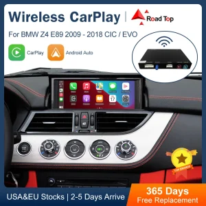 Road Top Draadloze CarPlay Android Auto voor BMW Z4 E89 CIC EVO Systeem 2009-2018, met Airplay Mirror Link Functies Auto Spelen