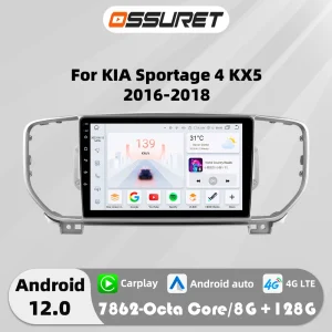 9 "Android Autoradio Carplay voor Kia Sportage 4 KX5 2016-2018 Multimedia speler auto intelligente systemen Auto Stereo 2din Scherm