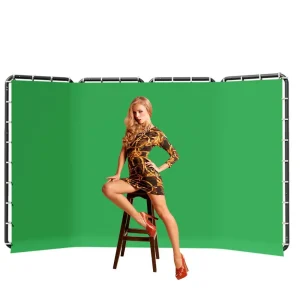 Draagbare Grote Chromakey Groen Scherm Achtergrond Met Stand Fotografie Achtergrond Ondersteuningssysteem 240X400Cm Video Foto