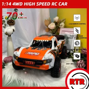 Q130 1:14 70 Km/h 4wd Rc Auto Met Lichte Borstelloze Motor Afstandsbediening Auto 'S Hoge Snelheid Drift Monster Truck Speelgoed Voor Volwassenen Kind